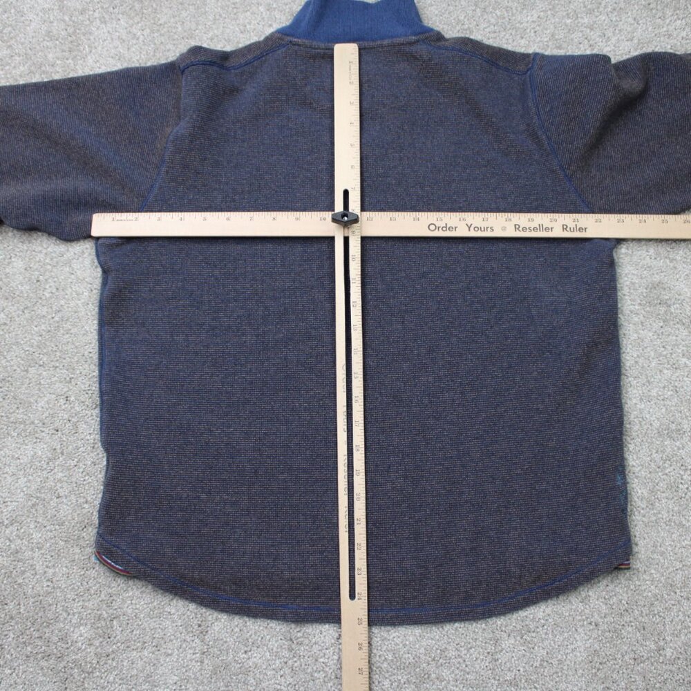 Robert Graham Sweatshirt Mens Large Blue 1/4 Zip 100% Cotton‎ Pullover Sweater - Picture 7 of 9